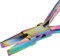 The Beadsmith Chroma Series Flat Nose Pliers, 5.5" (140mm) with Hardened Stainless-steel Head, Rainbow Titanium Coating, Contoured Comfort Grip Handle and Double-leaf Spring, Tool for Jewelry Making